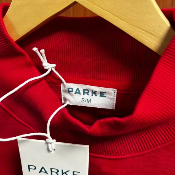 Parke OG Classic Crew Neck School Style | Deep Red with Peony-Colored Letters 🎒 - Picture 5 of 9